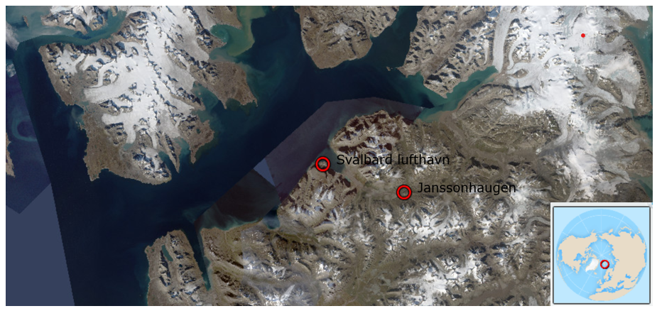 Luftfoto fra Svalbard